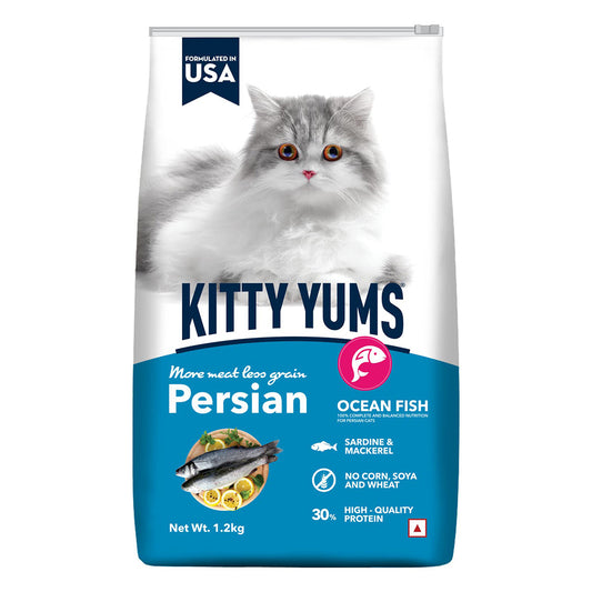 Kitty Yums Dry Persian Cat Food, Ocean Fish, 1.2kg