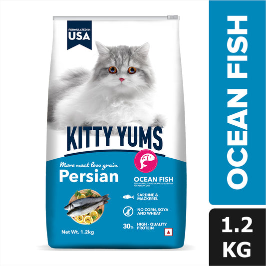 Kitty Yums Dry Persian Cat Food, Ocean Fish, 1.2kg