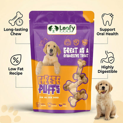 Leafy Paws Cheese Puffs - Cheddar Cheese