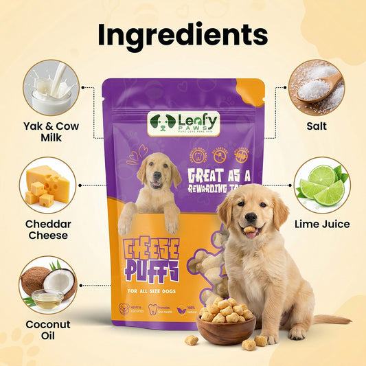 Leafy Paws Cheese Puffs - Cheddar Cheese