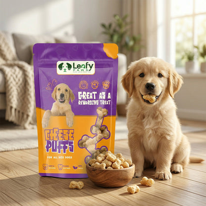Leafy Paws Cheese Puffs - Cheddar Cheese