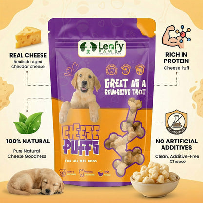 Leafy Paws Cheese Puffs - Cheddar Cheese