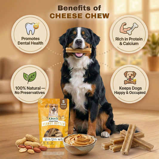 Leafy Paws Cheese Chew - Peanut Butter