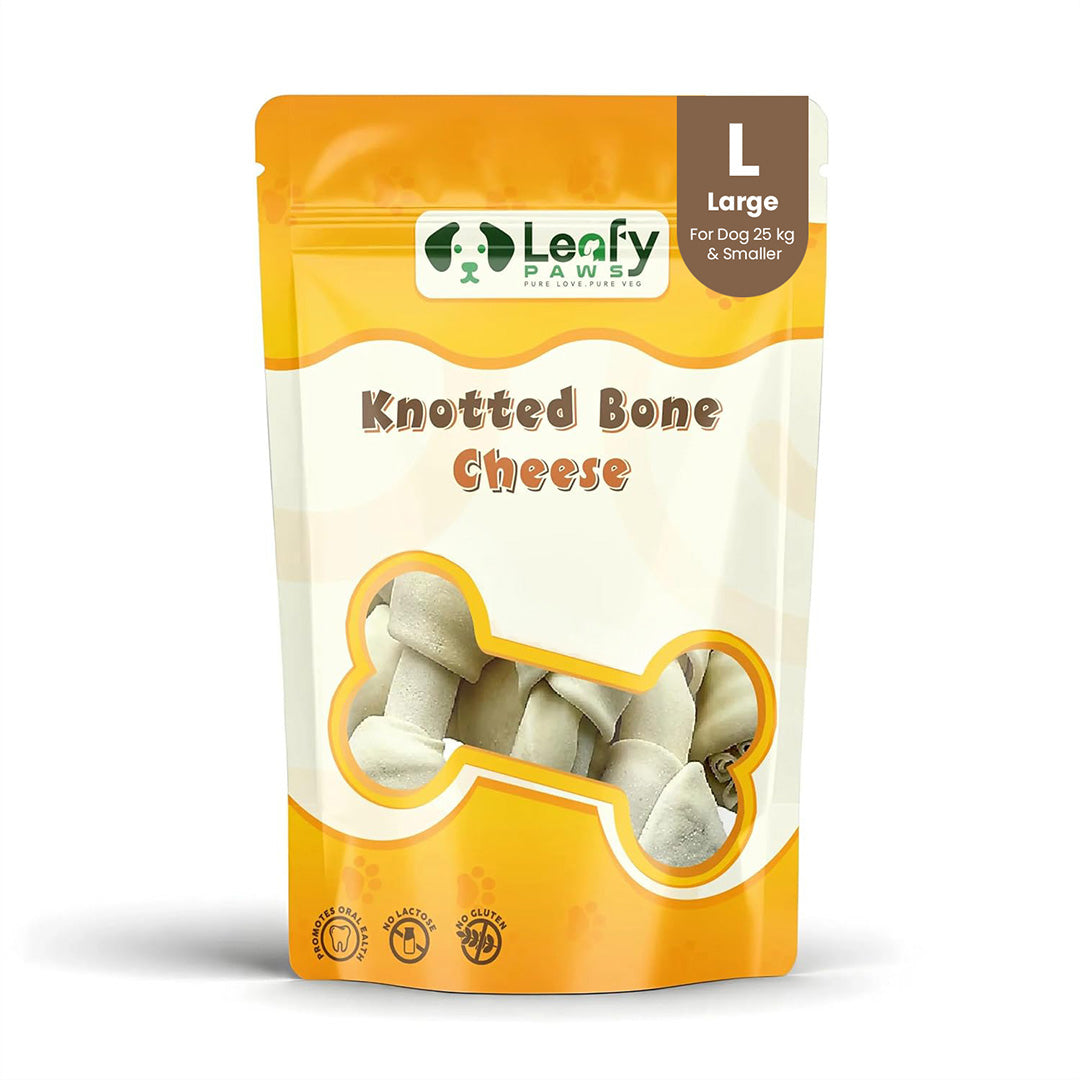 Leafy Paws Knotted Bone (Large Cheese)