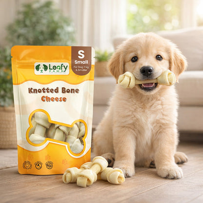Leafy Paws Knotted Bone (Small Cheese)