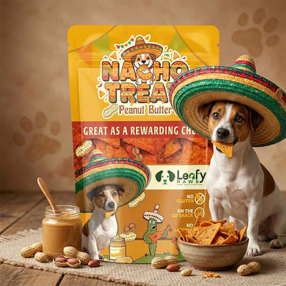 Leafy Paws Nacho Treat Peanut Butter