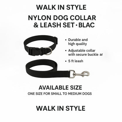 Bravo and Company Leash and Collar | Black
