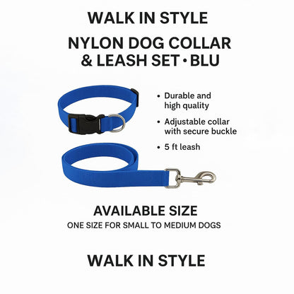Bravo and Company Leash and Collar | Blue