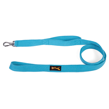 Let's Wag Double Handle Fabric Dog Leash - Cobalt Blue