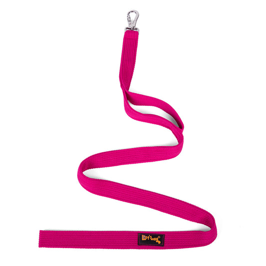 Let's Wag Double Handle Fabric Dog Leash - Pink
