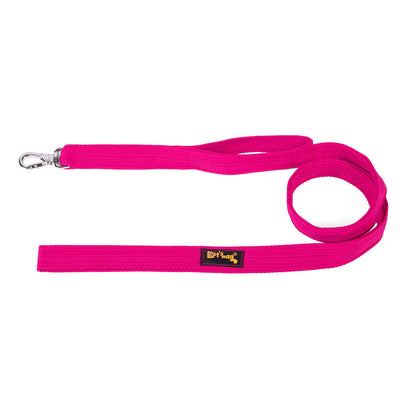Let's Wag Double Handle Fabric Dog Leash - Pink