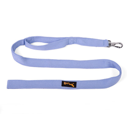 Let's Wag Double Handle Fabric Dog Leash - Sky Blue