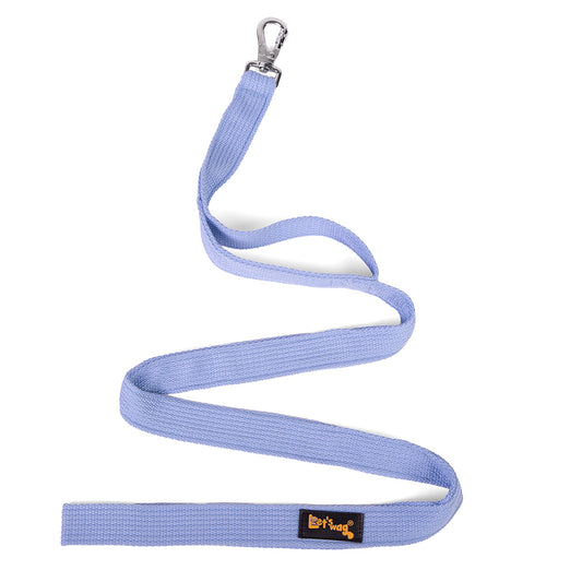 Let's Wag Double Handle Fabric Dog Leash - Sky Blue