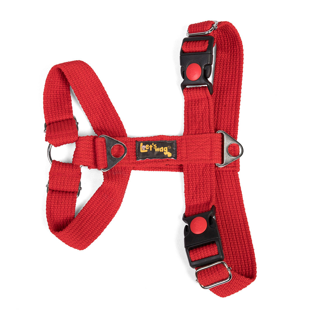 Let's Wag H - Harness - Red