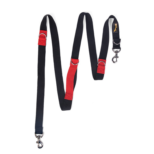 Let's Wag Multi purpose Dog Leash - Black