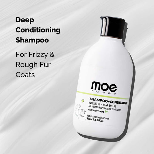 Moe Puppy 2 in 1 Shampoo plus Conditioner - For Dogs & Cats