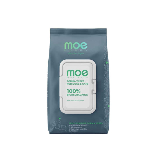 Moe Puppy Derma Wipes - For Dogs & Cats