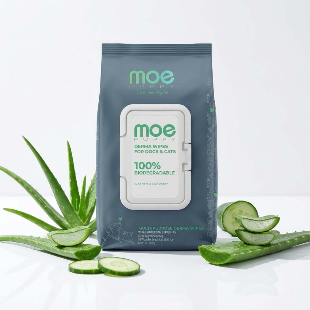 Moe Puppy Derma Wipes - For Dogs & Cats
