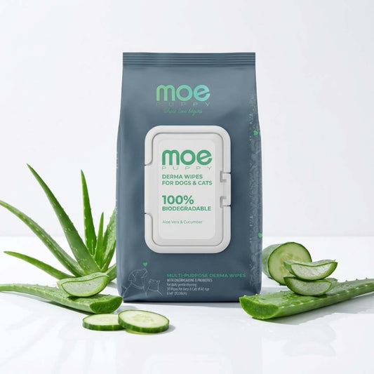 Moe Puppy Derma Wipes - For Dogs & Cats