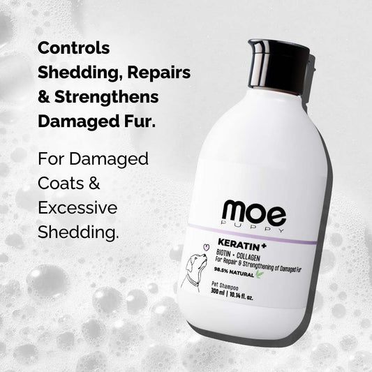Moe Puppy Keratin+ Hairfall Shampoo - For Dogs & Cats