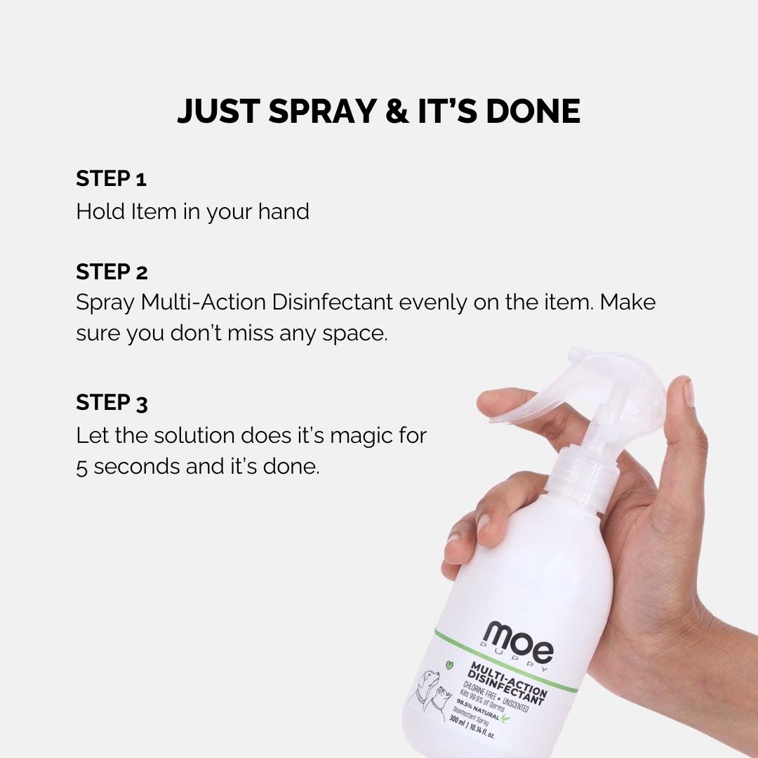 Moe Puppy Multi-Action Disinfectant - Pet Safe Disinfectant Spray