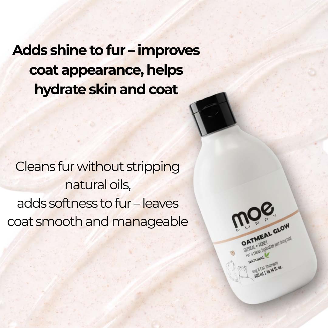 Moe Puppy Oatmeal Glow Shampoo – Shine Boosting with Oatmeal and Honey