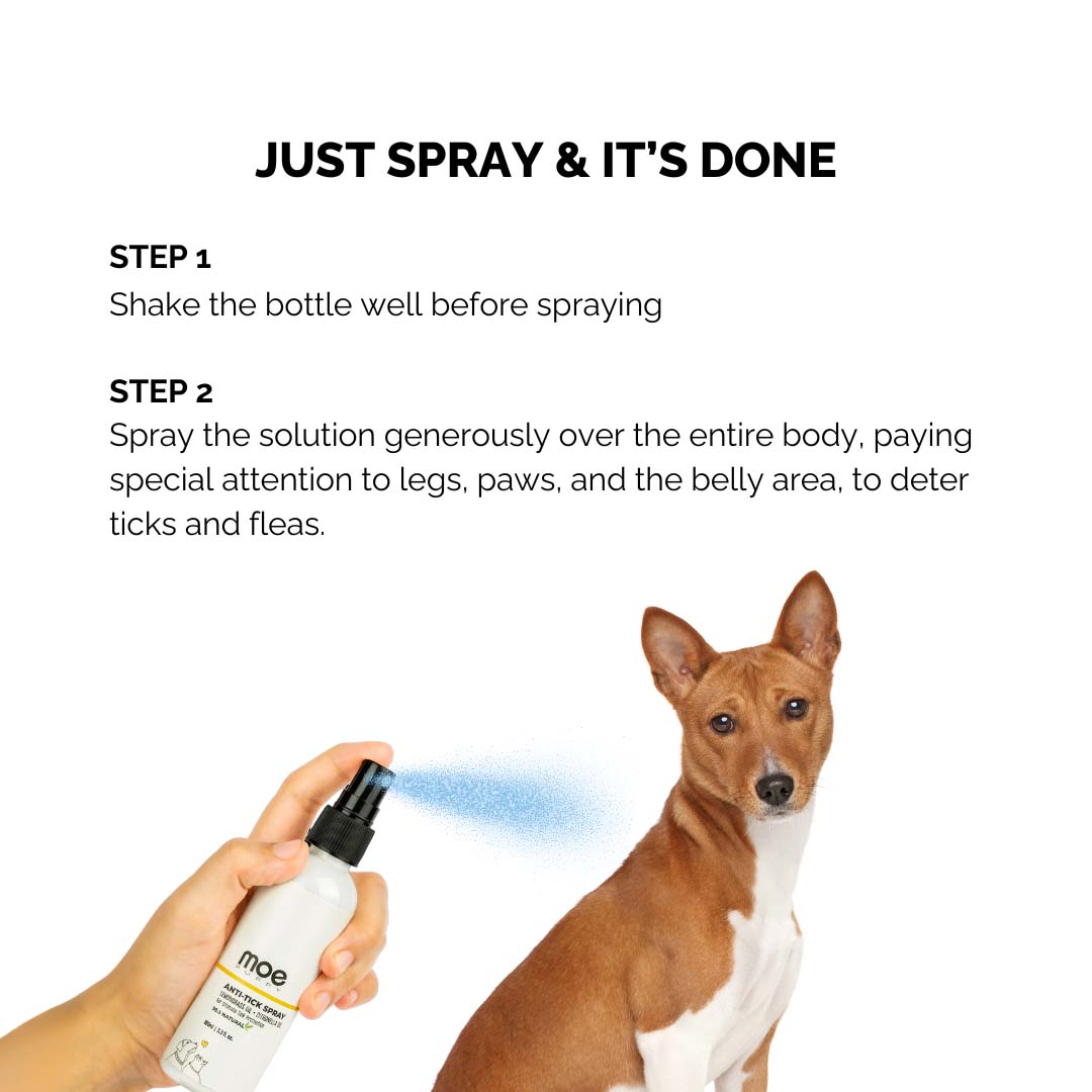 Moe Puppy Tick & Flea Repellant Spray - For Dogs and Cats