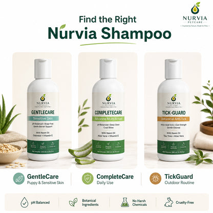 NURVIA Colloidal Oatmeal, Calendula & Vitamin E Puppy Shampoo | 200 ml