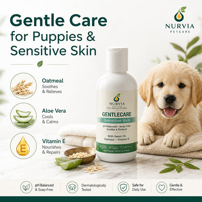 NURVIA Colloidal Oatmeal, Calendula & Vitamin E Puppy Shampoo | 200 ml
