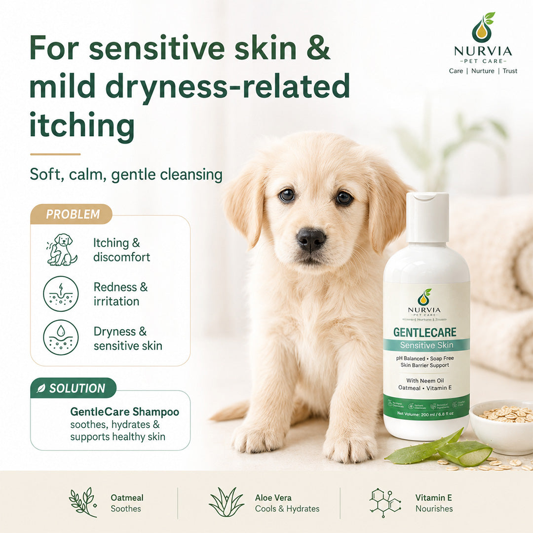 NURVIA Colloidal Oatmeal, Calendula & Vitamin E Puppy Shampoo | 200 ml