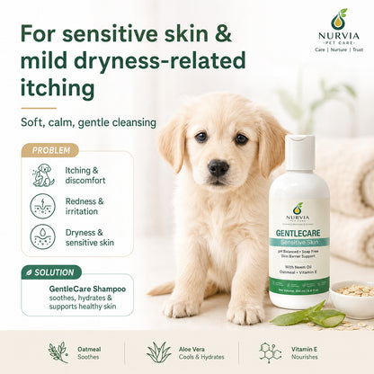 NURVIA Colloidal Oatmeal, Calendula & Vitamin E Puppy Shampoo | 200 ml