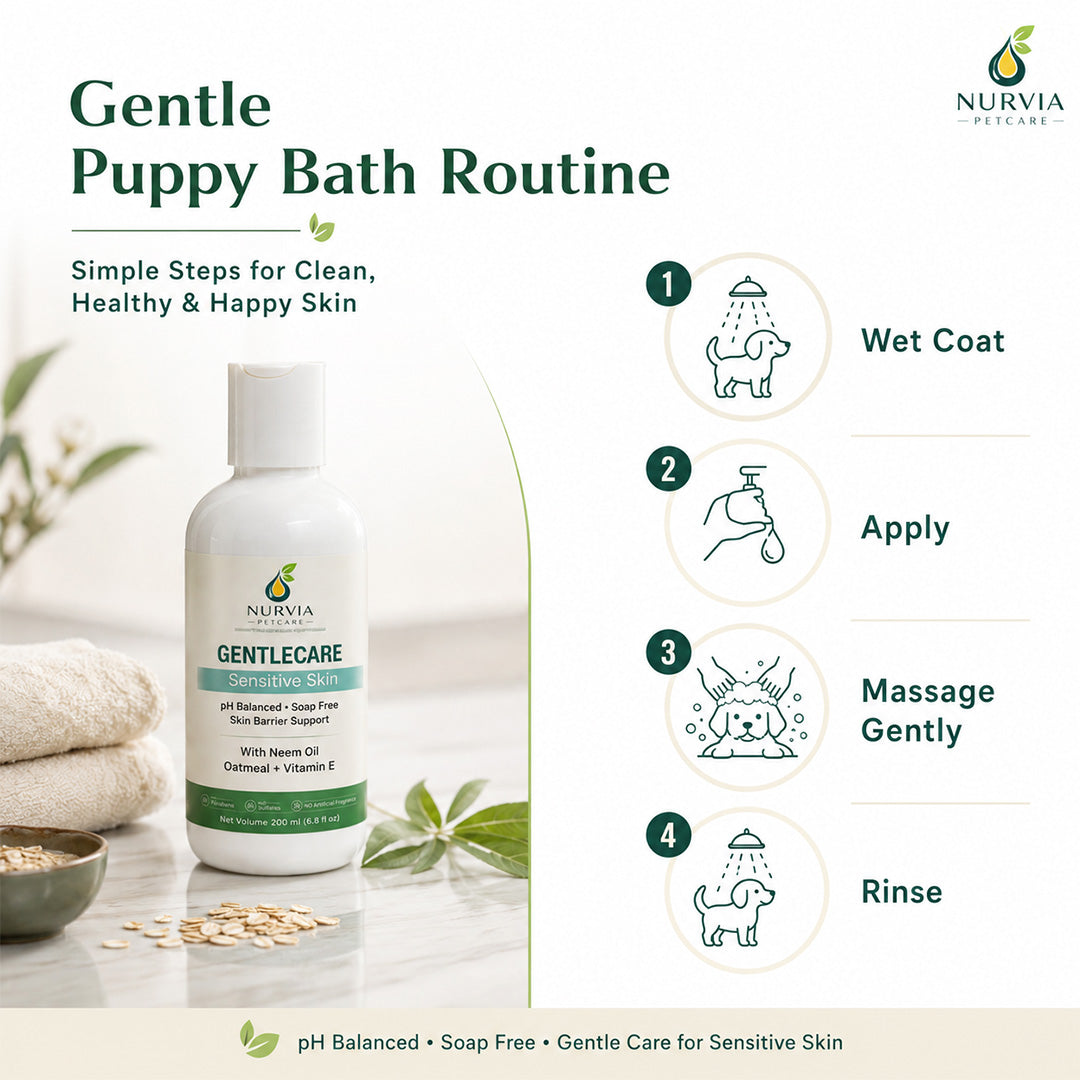 NURVIA Colloidal Oatmeal, Calendula & Vitamin E Puppy Shampoo | 200 ml