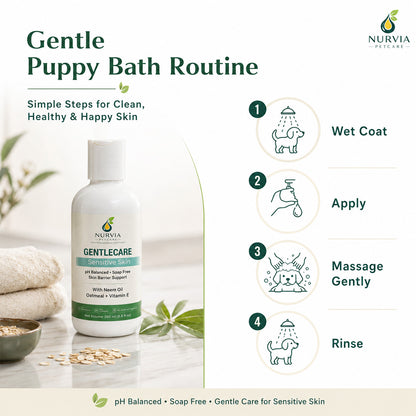 NURVIA Colloidal Oatmeal, Calendula & Vitamin E Puppy Shampoo | 200 ml