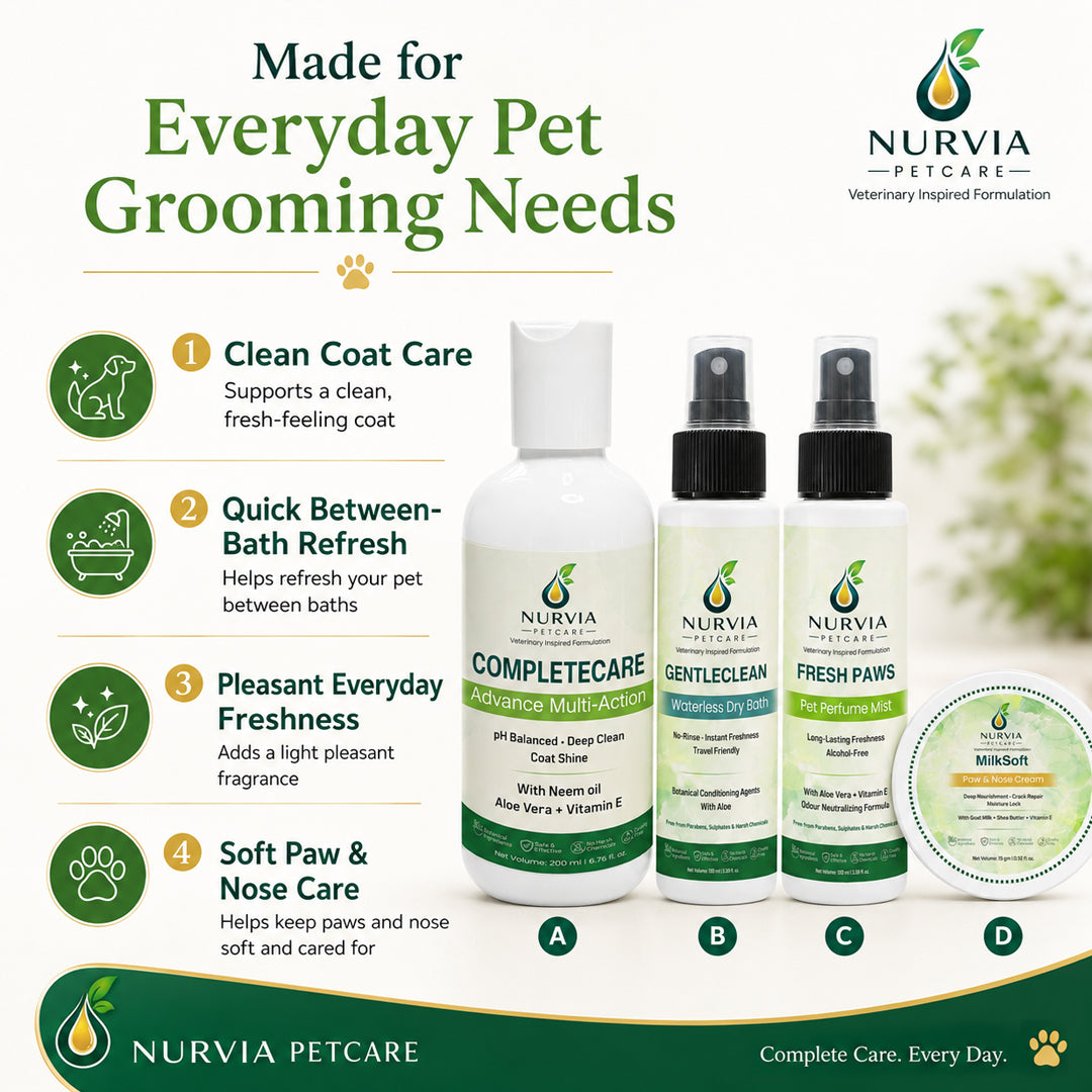 NURVIA Daily Dog Grooming Kit by Nurvia Petcare | 4-in-1