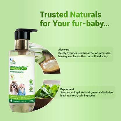 Pet natural remedies AURAGLOW MOISTURIZING SHAMPOO 175ml