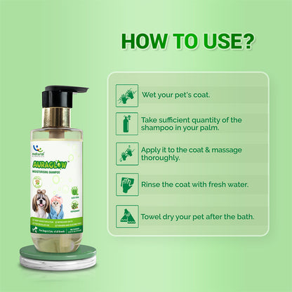 Pet natural remedies AURAGLOW MOISTURIZING SHAMPOO 175ml