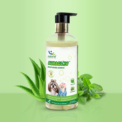Pet natural remedies AURAGLOW MOISTURIZING SHAMPOO 350 ml