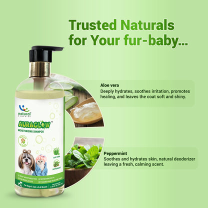 Pet natural remedies AURAGLOW MOISTURIZING SHAMPOO 350 ml