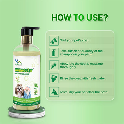 Pet natural remedies AURAGLOW MOISTURIZING SHAMPOO 350 ml