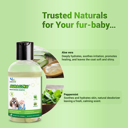 Pet natural remedies AURAGLOW MOISTURIZING SHAMPOO 90 ml