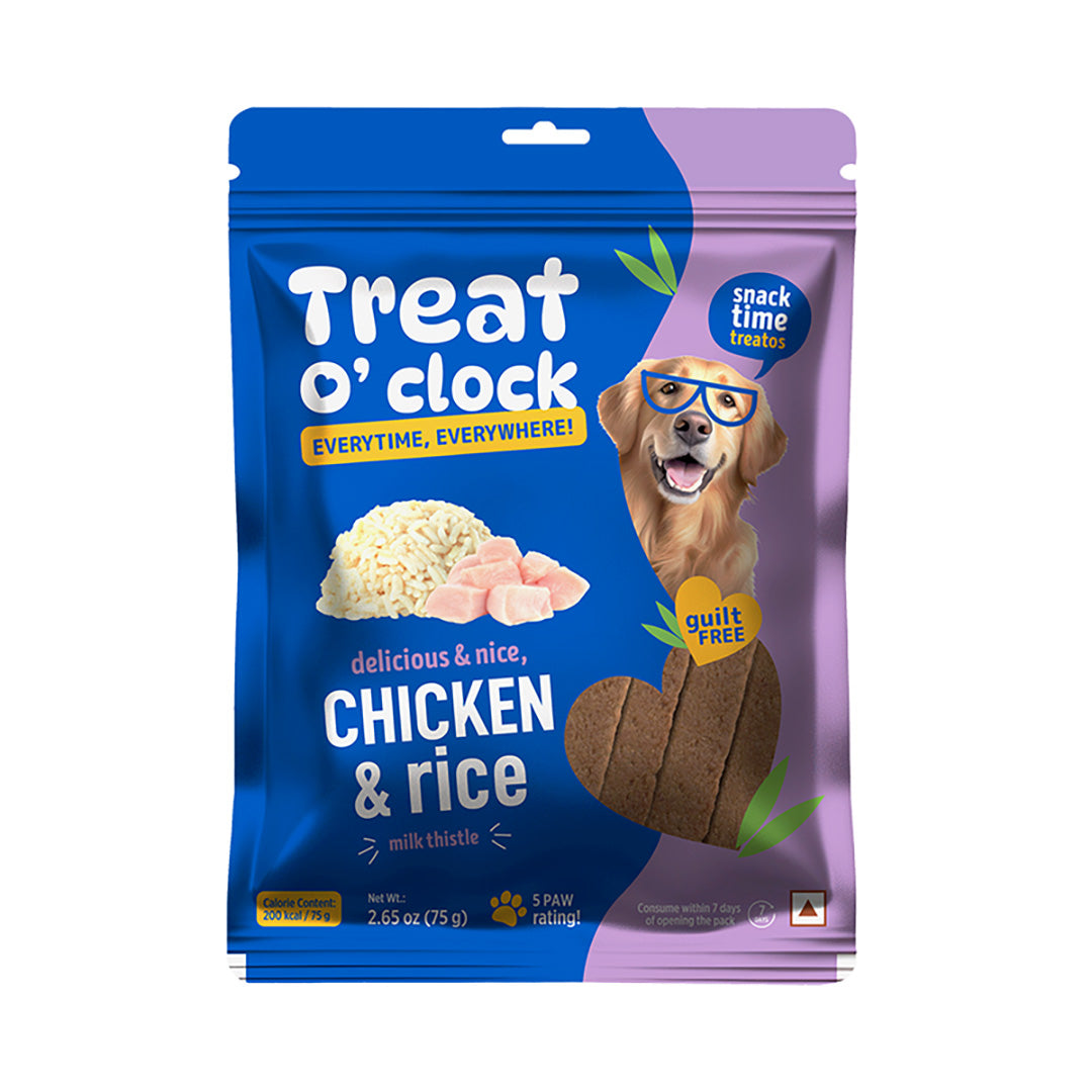 Pet natural remedies Treat o clock(chicken and rice )