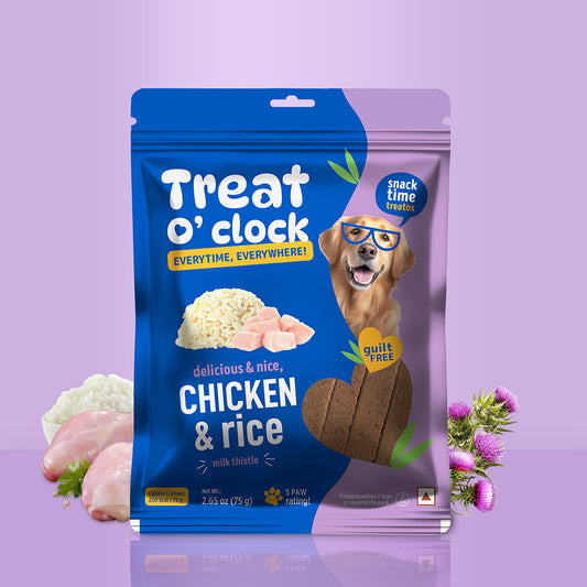 Pet natural remedies Treat o clock(chicken and rice )