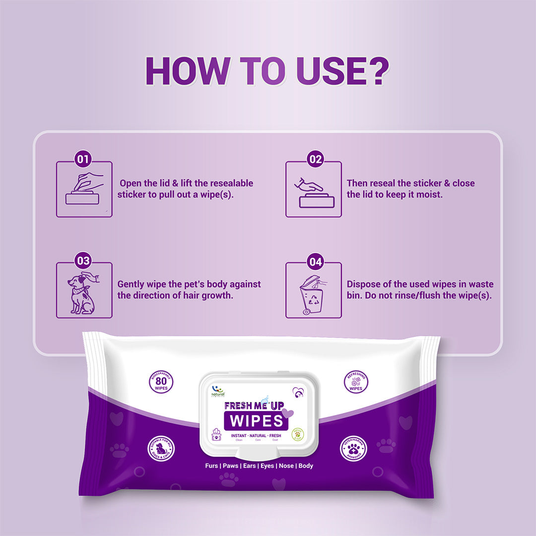Pet natural remedies FRESH ME UP WIPES