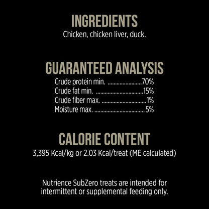 Nutrience Dog Freeze dried Chicken Breast, Chicken liver, Duck Treat- 70g