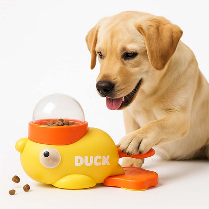Talking Dog Club  OH DUCK! Treat Dispenser – Interactive Treat Machine for Cats & Dogs (3 Portion Cups Included)