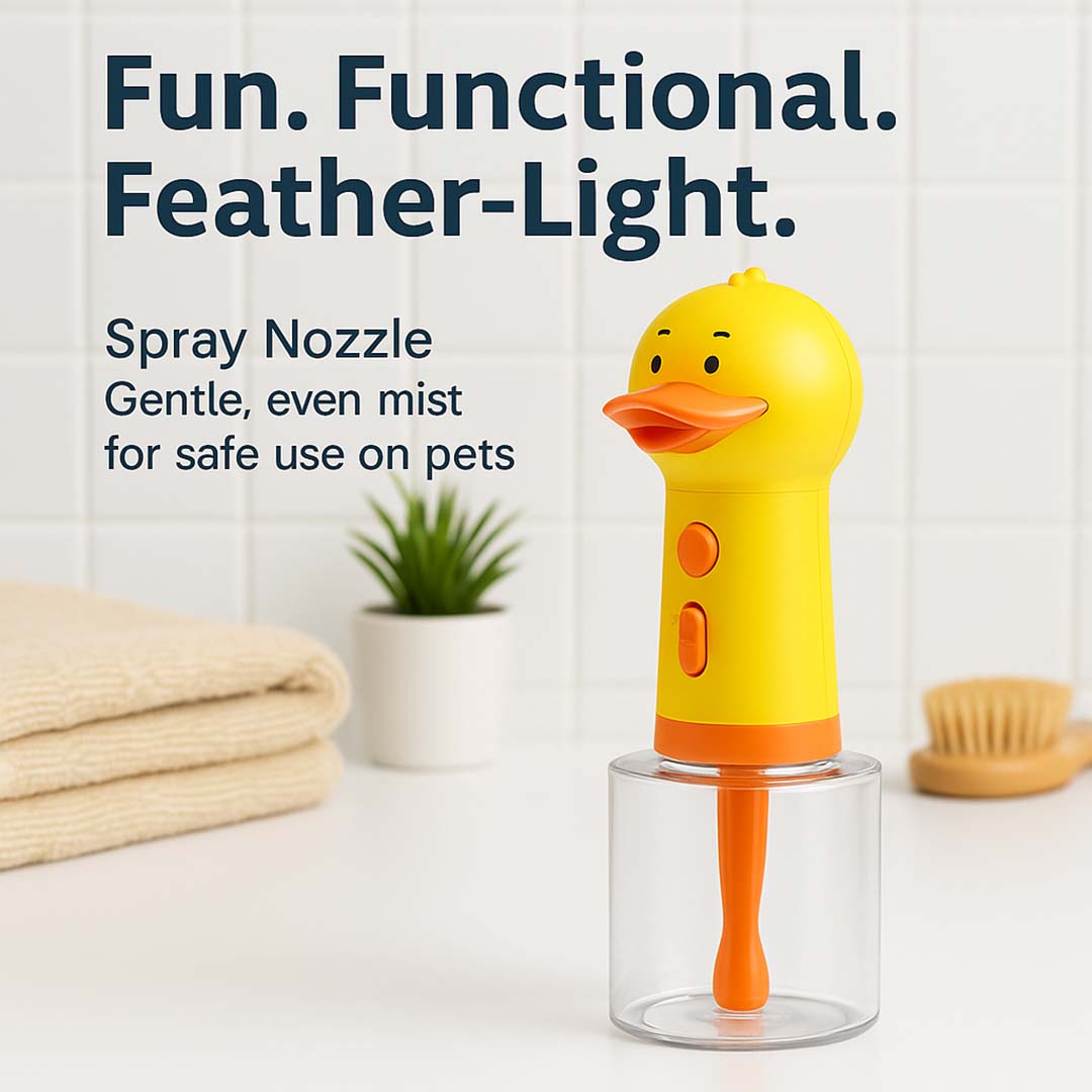 Talking Dog Club  Oh Duck Shampoo Dispenser Spray + Free Bath brush