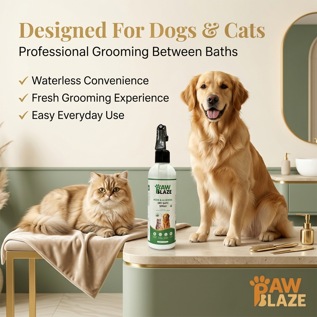 PawBlaze Neem & Aloevera Dry Bath(250Ml)