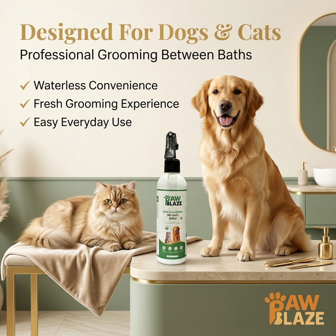 PawBlaze Neem & Aloevera Dry Bath(250Ml)
