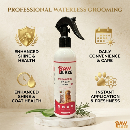 PawBlaze Strawberry Dry Bath (250Ml)