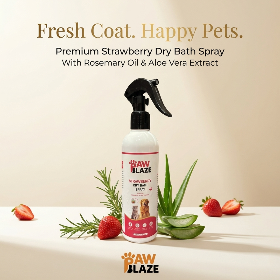 PawBlaze Strawberry Dry Bath (250Ml)